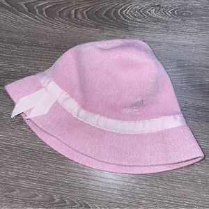 KANGOL Girls Pink Bucket Hat Size Small